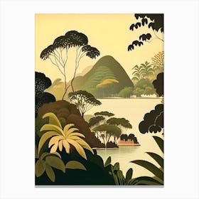 Flores Island Indonesia Rousseau Inspired Tropical Destination Canvas Print