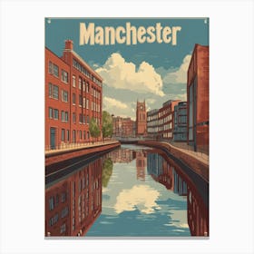 Aihrgdesign A Retro Travel Poster For Manchester Featuring Th 401d1fc9 1d4d 4652 8357 F4721af26148 1 Canvas Print