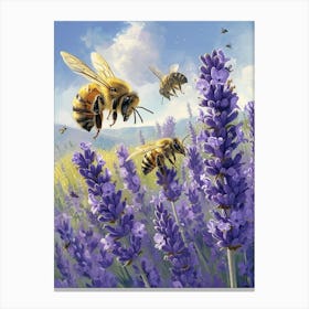 Leafcutter Bee Storybook Illustration 15 Canvas Print