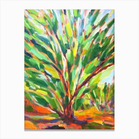 Dragon Tree Impressionist Painting Plant Canvas Print