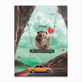  Surrealistic Animals Hedgehog Canvas Print
