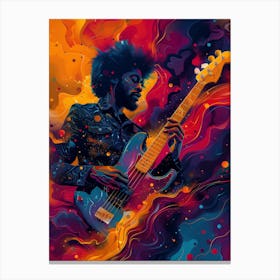 Bass Player Canvas Print