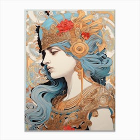 Athena Art Nouveau Canvas Print