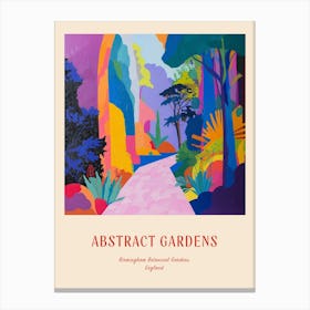 Colourful Gardens Birmingham Botanical Gardens 2 Red Poster Canvas Print