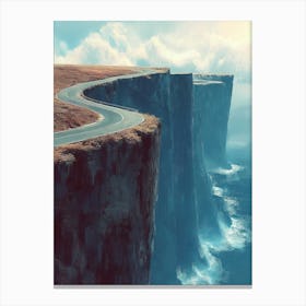 Cliff Road Scenic Drive, Extreme Winding Canvas Print