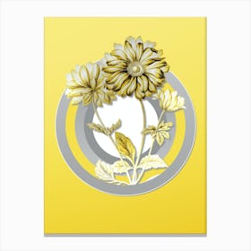 Botanical Hyacinth in Gray and Yellow Gradient n.276 Canvas Print