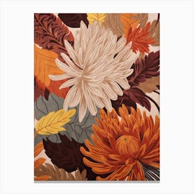 Fall Botanicals Chrysanthemum 3 Canvas Print