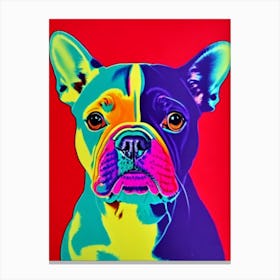 French Bulldog Andy Warhol Style dog Canvas Print