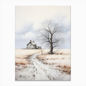 Winter Farmhouse 5 Canvas Print