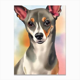 Italian Greyhound 2 Watercolour dog Canvas Print