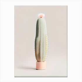 Cylindropuntia Kleiniae Retro Minimal 2 Canvas Print