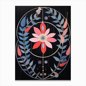 Larkspur 2 Hilma Af Klint Inspired Flower Illustration Canvas Print