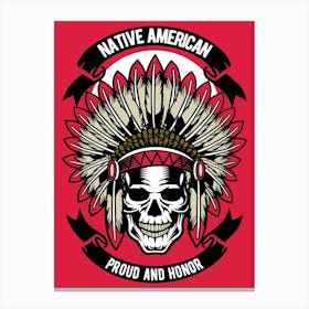 Native American Skull 1 Canvas Print