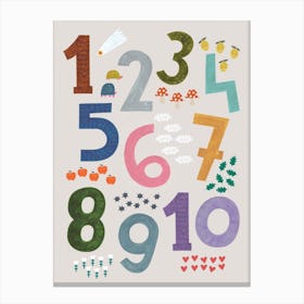 Numbers Canvas Print