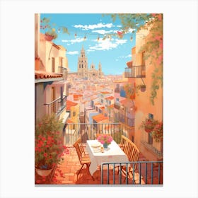 Valencia Spain 2 Illustration Canvas Print