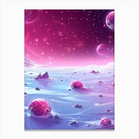 Space Landscape Wallpaper Canvas Print