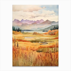 Autumn National Park Painting Tatra National Park Poland 2 Canvas Print