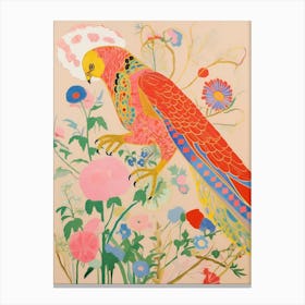 Maximalist Bird Painting Parrot 1 Canvas Print