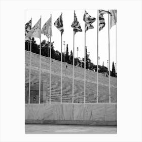 The Panathenaic Stadium, Athens| Black and White Photography Canvas Print