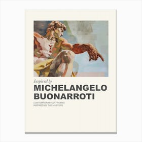 Museum Poster Inspired By Michelangelo Buonarroti 2 Canvas Print