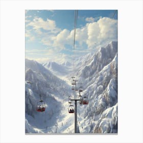 Aerial Adventure Ski Resort Lift Canvas Print