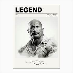 Dwayne Johnson Legend Canvas Print