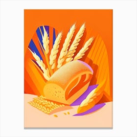 Barley Bread Bakery Product Matisse Inspired Pop Art Canvas Print