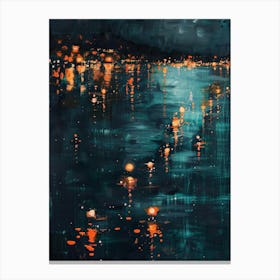 'Lights On The Water' Canvas Print