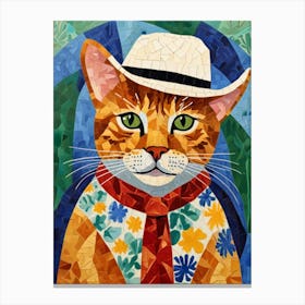 Cat In Hat Canvas Print