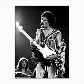 Jimi Hendrix At Isle Of Wight Festival 1970 Canvas Print