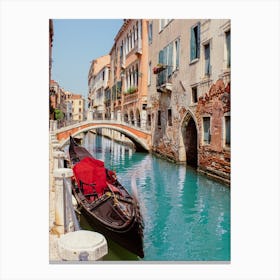 Gondola In Venice Canal, Italy Canvas Print