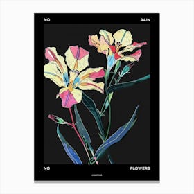 No Rain No Flowers Poster Lisianthus 4 Canvas Print