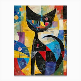 Cat In Space Style Abstract Canvas Print