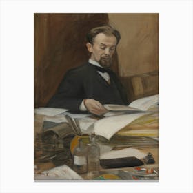 Portrait Of The Poet Otto Manninen, 1903 By Magnus Enckell Canvas Print
