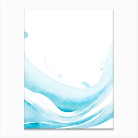 Blue Ocean Wave Watercolor Vertical Composition 16 Canvas Print