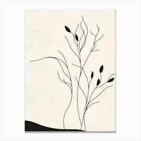 Black And White Tree Canvas Print