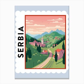 Serbia 2 Travel Stamp Poster Canvas Print
