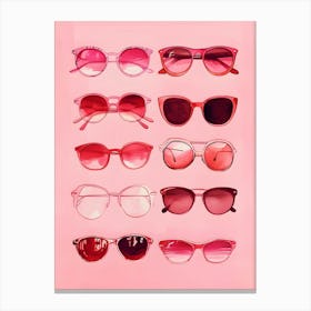 Pink Sunglasses Canvas Print