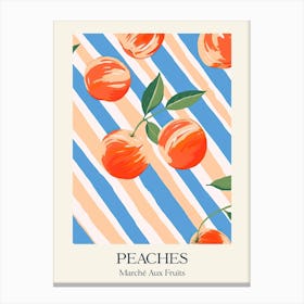Marche Aux Fruits Peaches Fruit Summer Illustration 5 Canvas Print