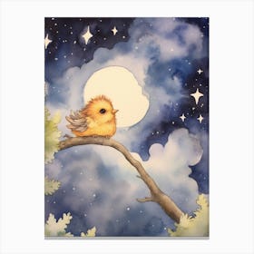 Baby Bird 1 Sleeping In The Clouds Canvas Print