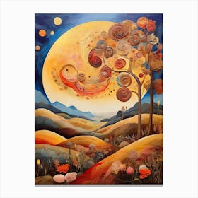 Full Moon In The Sky 2 Canvas Print