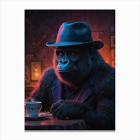 Gorilla In A Hat 2 Canvas Print