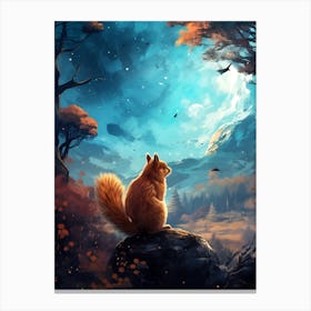 Squirrel In The Forest 1 Canvas Print