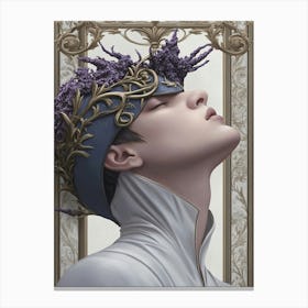 Young Man In A Purple Crown Canvas Print