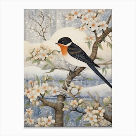 Winter Bird Painting Barn Swallow 1 Canvas Print