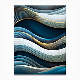 Abstract Wave Pattern, vector art Canvas Print