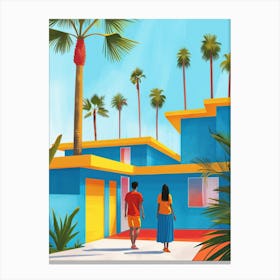 California Beach House Canvas Print