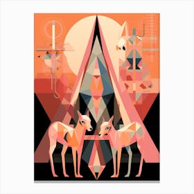 Abstract Geometric Animals 11 Canvas Print