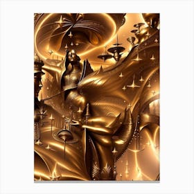 Fantasy Golden City Canvas Print