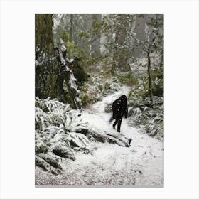 Stardust Person Walking  Woods Canvas Print